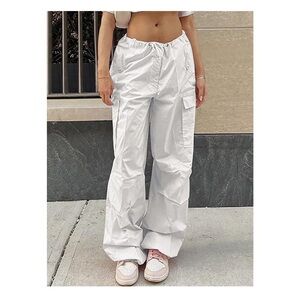 Women's White Cargo Pants